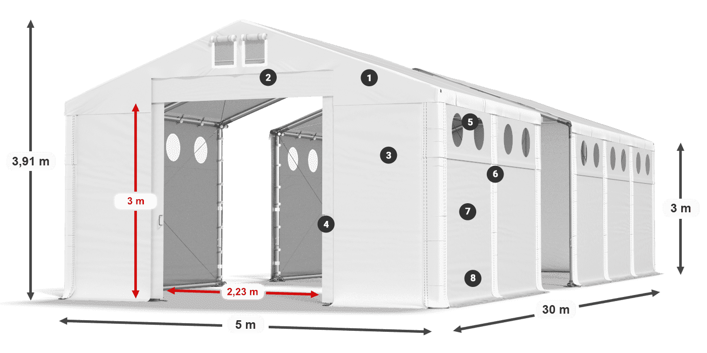Krov: SD 560 PVC Zidovi: MS O 580 PVC Legenda 3m