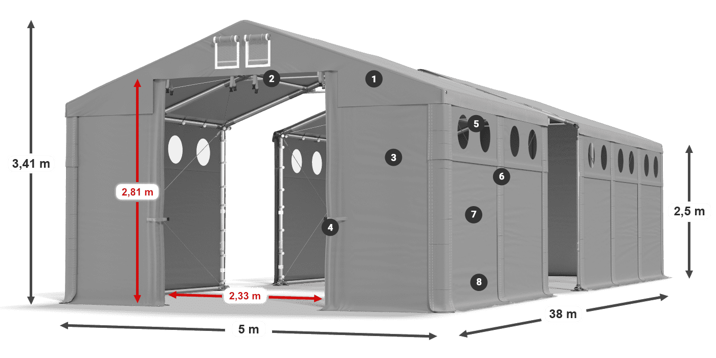 MMSO 580 PVC legenda 2,5 m