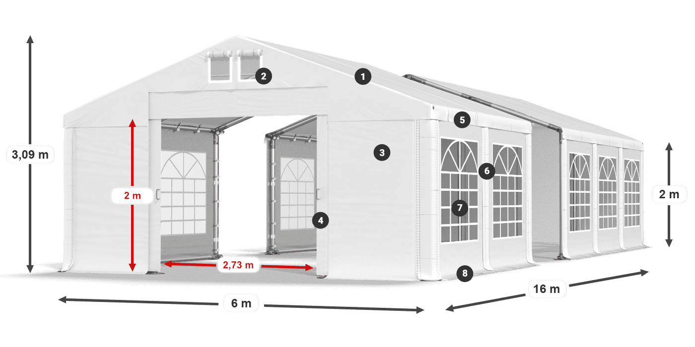 Krov: FR 620 PVC Zidovi: SD 500 PVC Legenda od 2 m