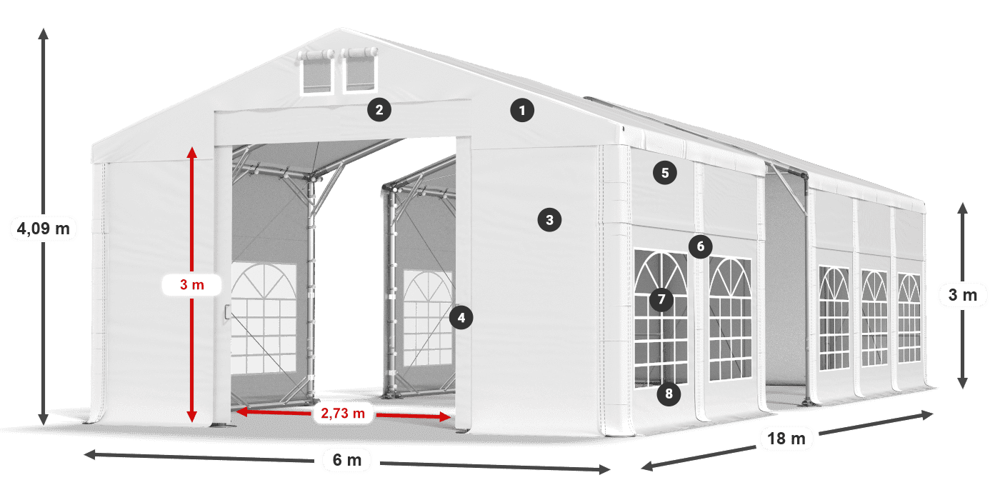 Krov: SD 560 PVC Zidovi: FR 620 PVC Legenda 3m
