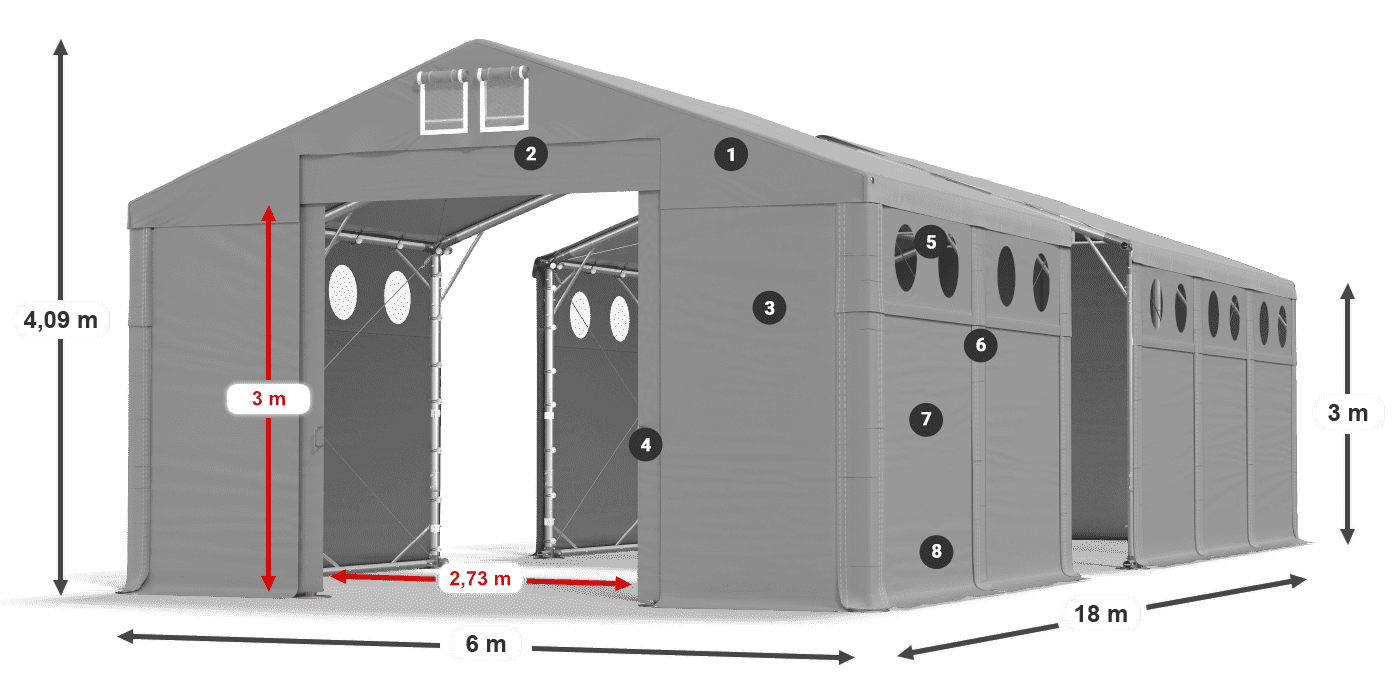 Krov: SD 560 PVC Zidovi: MS O 580 PVC Legenda 3m